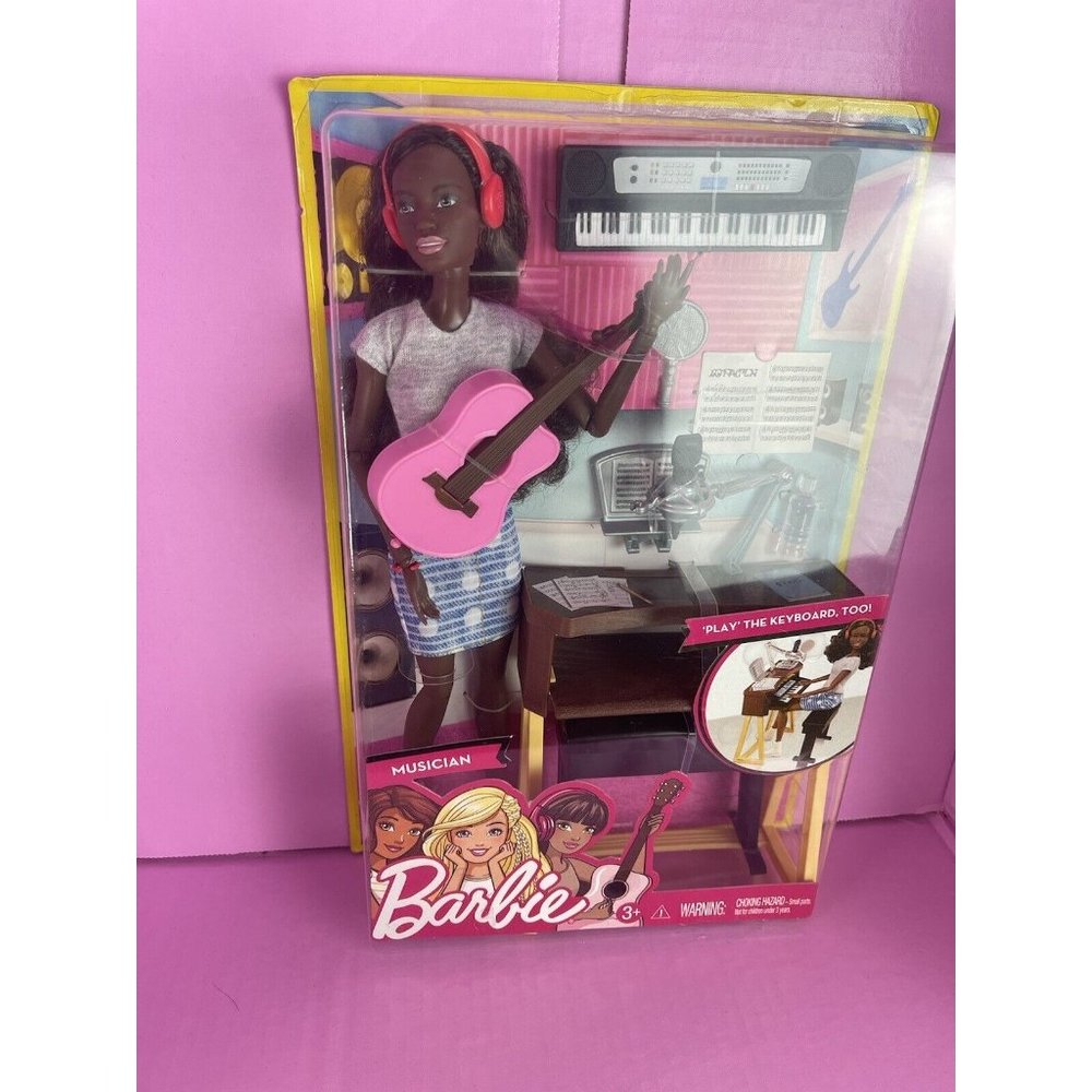 Barbie Doll Musician African American AA Move Articulated Guitar Piano Headphone